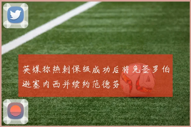 英媒称热刺保级成功后将免签罗伯逊塞内西并续约范德芬